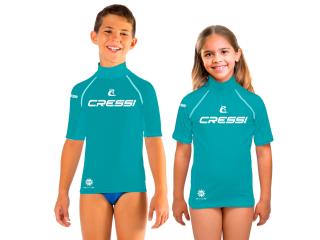 Rash Guard Infantil M/Curta Turquesa S/2