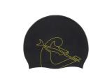Eddie Silicone Swim Cap - Black and Yellow