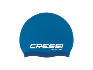 Gorro Silicona Natación Eddie Azul-Blanco
