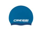 Gorro Silicona Natación Eddie Azul-Blanco