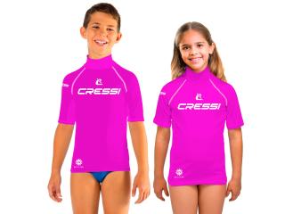 Rash Guard Children Short Sleeve Fuchsia S/2