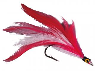 FEATHER 2/0 WHITE-RED 5u.