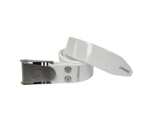 Elastic Belt with Stainless Steel Buckle, White, 140cm