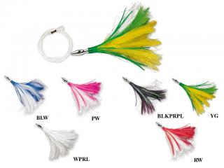 FLASH FEATHER RIGGED Mida 102 mm Color BLKPRPL