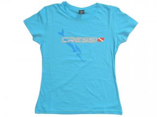 Camiseta Cressi Team T / M-Mujer Azul